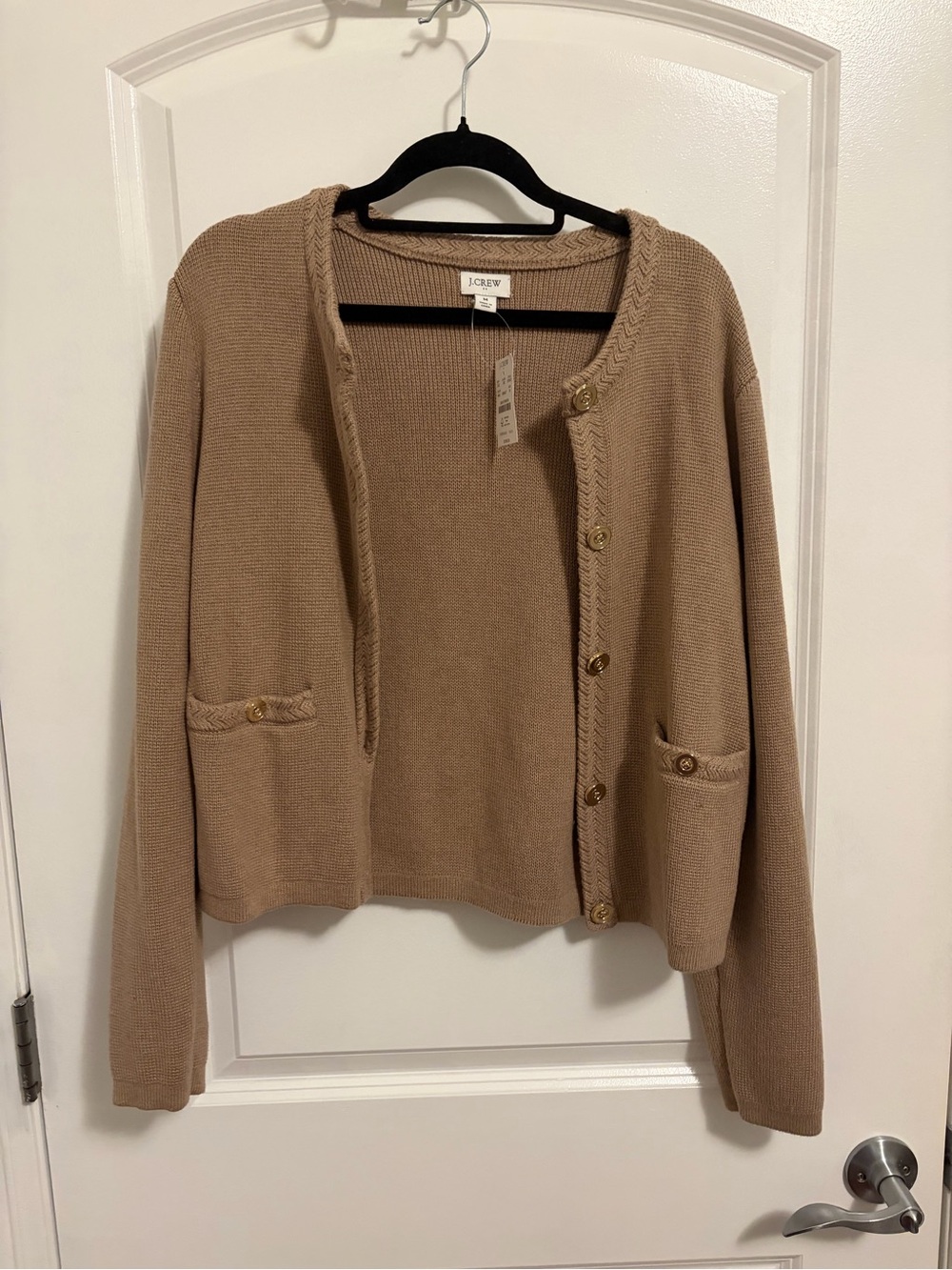 J. Crew Women's Button Cardigan Sweater in Camel
